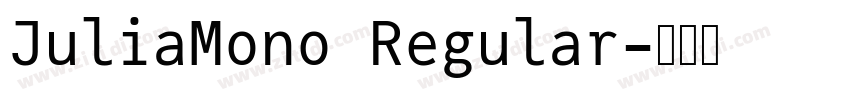 JuliaMono Regular字体转换